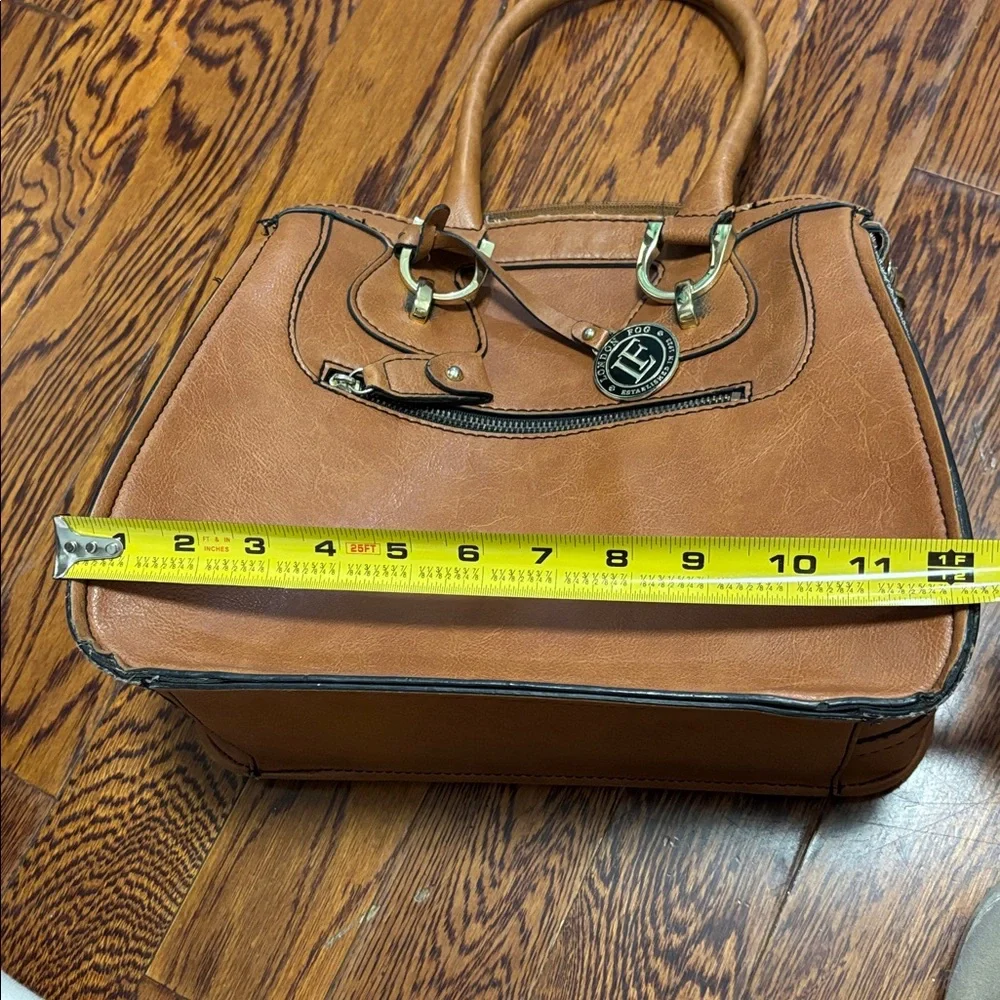 London Fog Tan Leather Handbag - Picture 8 of 9